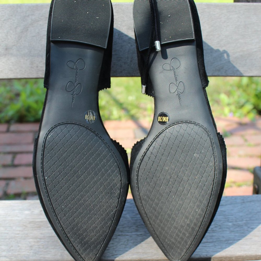 Jessica Simpson Black Suede Lace Up Flats NWOT - Picture 5 of 5